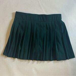 Moa Moa Dark Green Pleated Y2K Skirt with Elastic Shorts Women’s Size XL